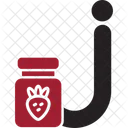 Small J Logo Typography Icon