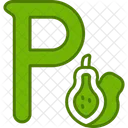 Small P Font Logotype Icon
