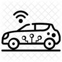 Intelligentes Auto Autonomes Auto WLAN Auto Symbol