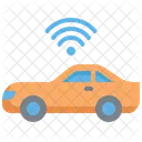 Smart Auto Hybrid Auto Internet Der Dinge Symbol