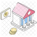 Smart Banking Online Banking Bank Building Icon