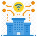 Real Estate Building Smart City Icon