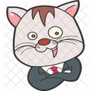 Smart Business Cat  Icon