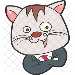 Smart Business Cat  Icon