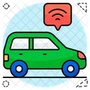 スマートカー、自動運転車、スマート車両 アイコン