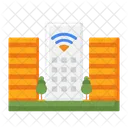 Smart City Wireless Building Icon