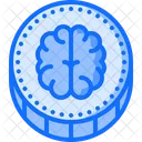 Brain Smart Coin Icon