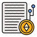 Cryptocurrency Agreement Contract Icon