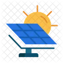 Smart Energy Solar Panel Sun Icon