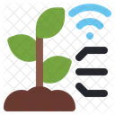 Smart Farm Plant Technology Icon