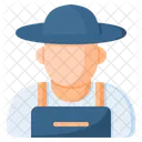 Farmer Worker Man Icon