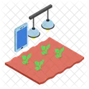 Smart Agriculture Mobile Farming Wheat Icon