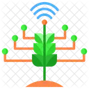 Smart Farming Plant Integration Icon