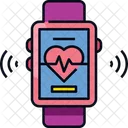 Intelligente Gesundheitsfursorge Gesundheitsanwendung Smartwatch Symbol