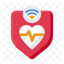 Smart Healthcare Verbindung Smart Home Symbol