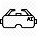 Smart Glas Liniensymbol Icon