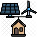 Smart Grid Electricity Smart House Icon
