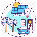 Grid Smart Energy Icon