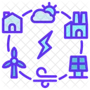 Smart Grids Automation Ecology Icon