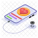 Health Tracker Mobile Ai Icon