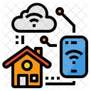 Smart Home Cloud Smartphone Symbol