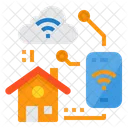 Smart Home Cloud Smartphone Symbol