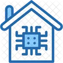 Smart Home Chip Technology Icon