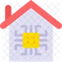 Smart Home Chip Technology Icon