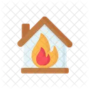 Smart Home Burning  Icon