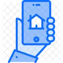 Smart Home Im Telefon Smart House Im Telefon Hand Icon