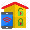 Smart Home Lock Smartphone Home Icon