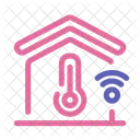 Smart Home Temperatur Temperatur Zu Hause Thermometer Symbol