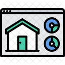 Smart House Graph  Icon