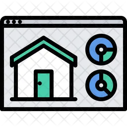 Smart House Graph  Icon