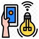 Gluhbirne Smartphone Handy Symbol