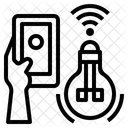 Gluhbirne Smartphone Handy Symbol
