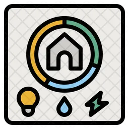 Smart Meter Home  Icon