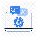 Ntelligent Qa Symbol Responsive Question Answering Futuristic Query Response Icon