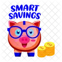 Smart Savings Investment Piggy Bank Icon