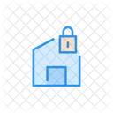 Smart Secure Lock Home Protected Home Icon