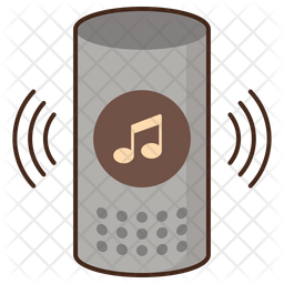 Smart Speaker Icon - Download in Colored Outline Style