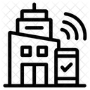 Intelligente Gebaude Intelligente Stadt Internet Der Dinge Symbol