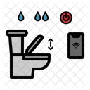 Intelligente Toilette Toilette Wasser Icon