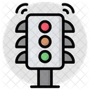 Smart Traffic Lights Traffic Lamp Semaphore Icon