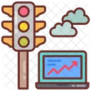 Smart Traffic Management Iot Traffic Light Icon