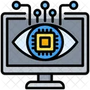 Vue Intelligente Ordinateur Moniteur Icône