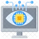 Vue Intelligente Ordinateur Moniteur Icône