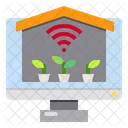 Monitor Warehouse Plants Icon