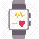Smart Watch Heart Time Icon