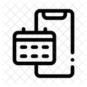 Smartphone Calendrier Ecran Tactile Icône